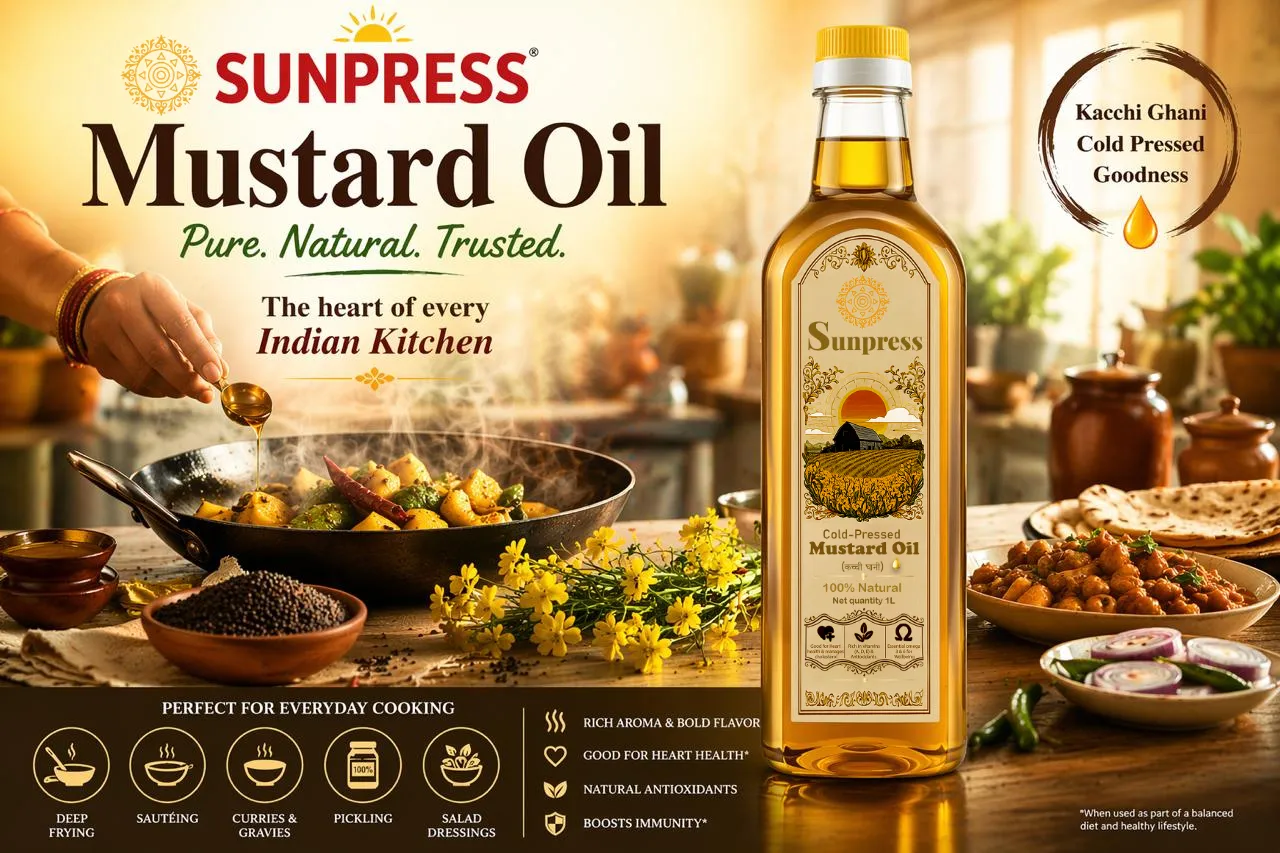 Indian kitchen cooking with mustard oil